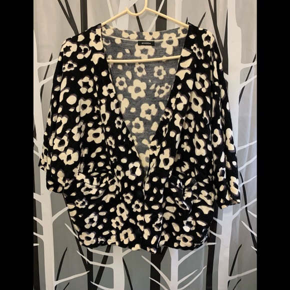 🔥5/$25- Emoda Cardigan Sweater Sz 1X/2X - Picture 1 of 9